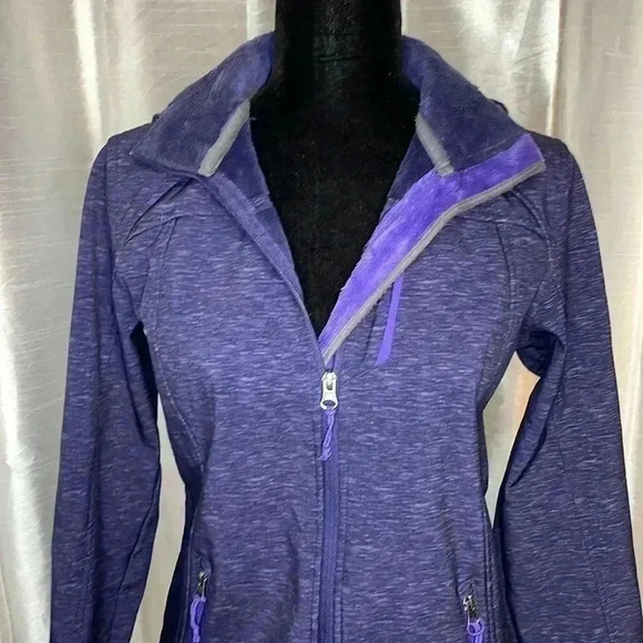 Free Country Women’s Small Purple Full Zip Fleece Lined Hooded Jacket - Picture 1 of 11